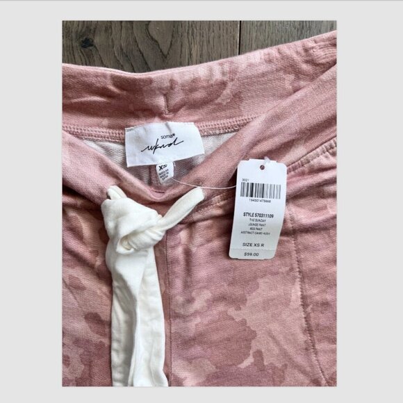 Soma Wknd New The Sunday Lounge Pant Size XS Pink Camo Wide Leg Stretch NWT - Picture 2 of 6